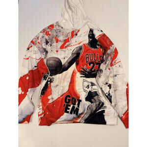 Custom Jordan/Chicago Bulls Graphic Hoodie (Size 3XL)